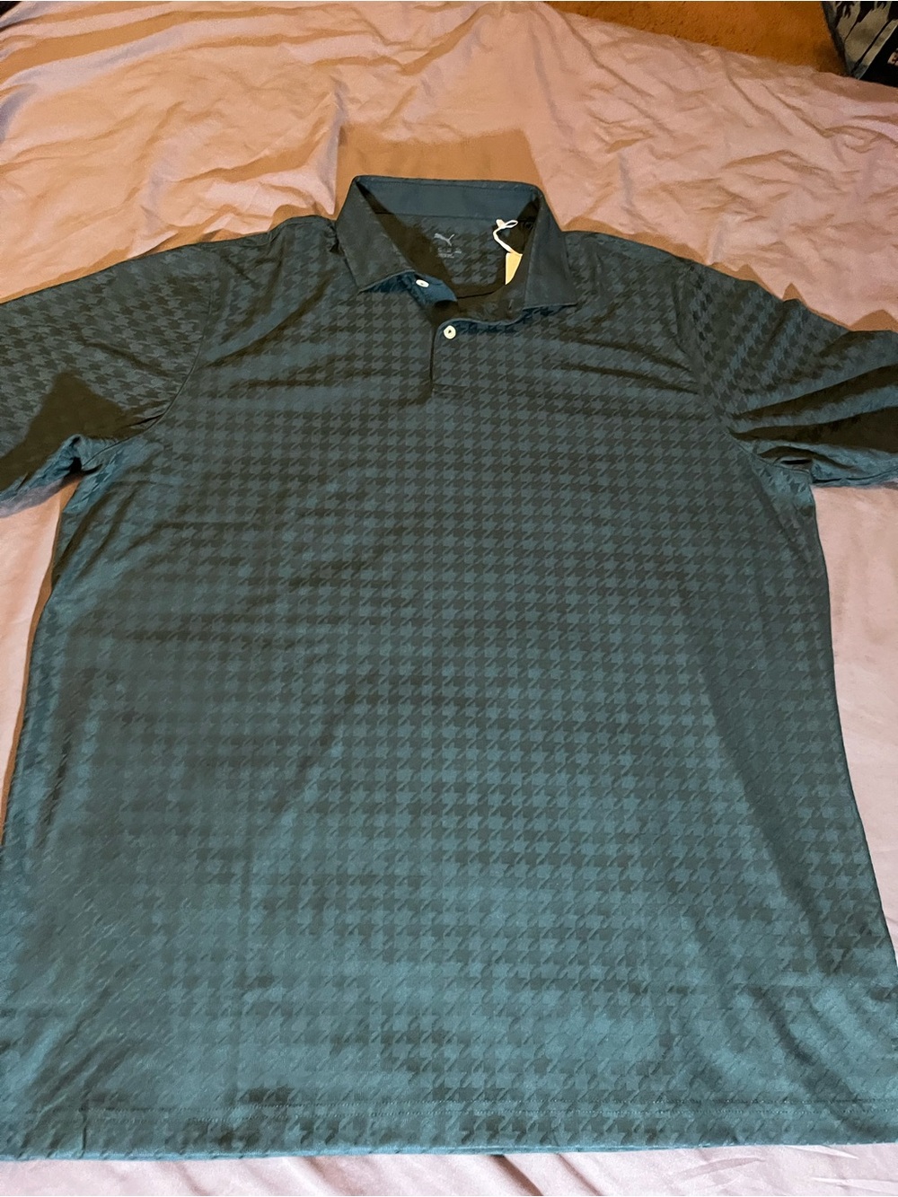 Puma Teal Green Textured Active Top
